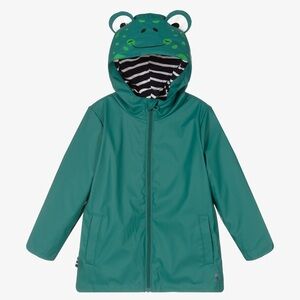 Joules Green Frog Raincoat for Kids
